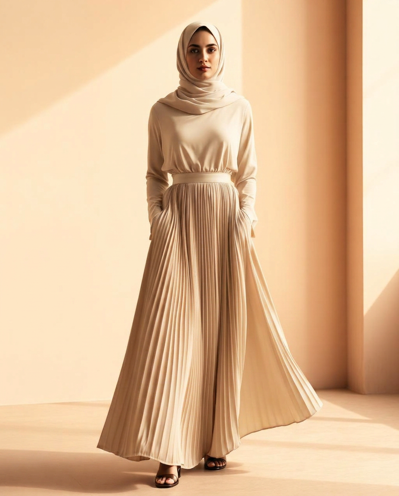 Zahra Pleated Kaftan