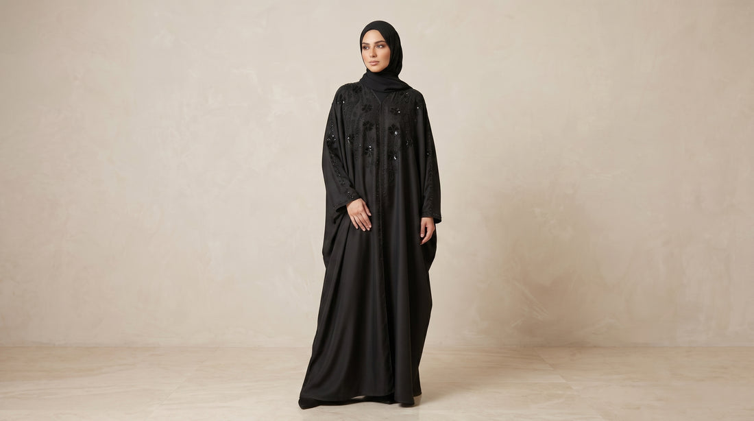 Flower Batwing Abaya