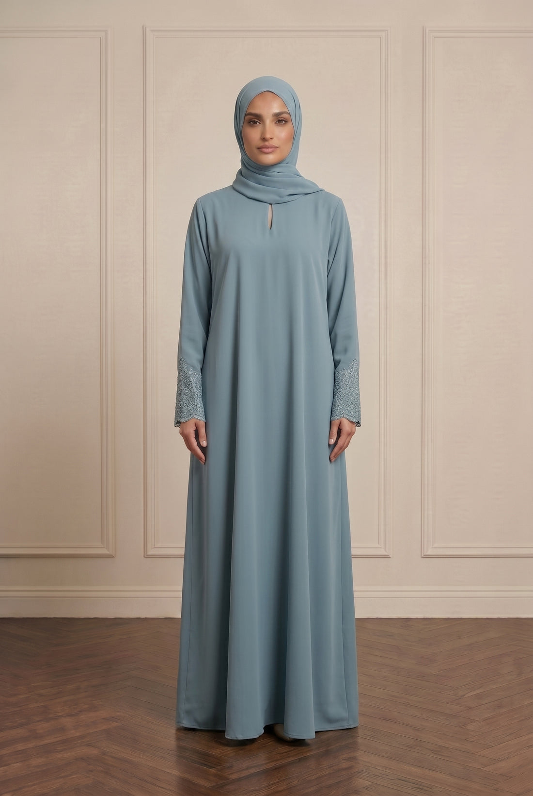 Wide Arm Embroidery Abaya