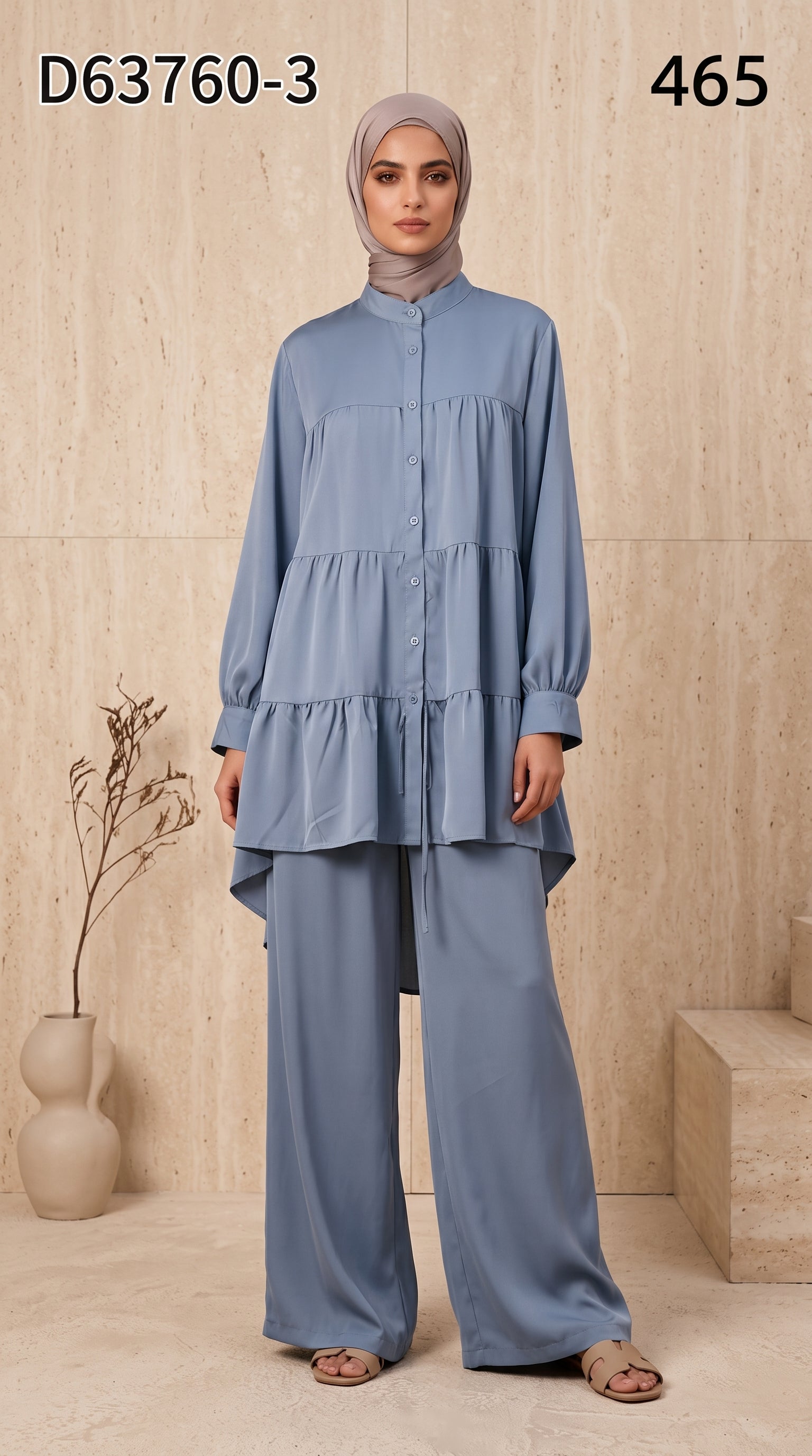 D63760 - PLAIN CHIFFON CORD SET