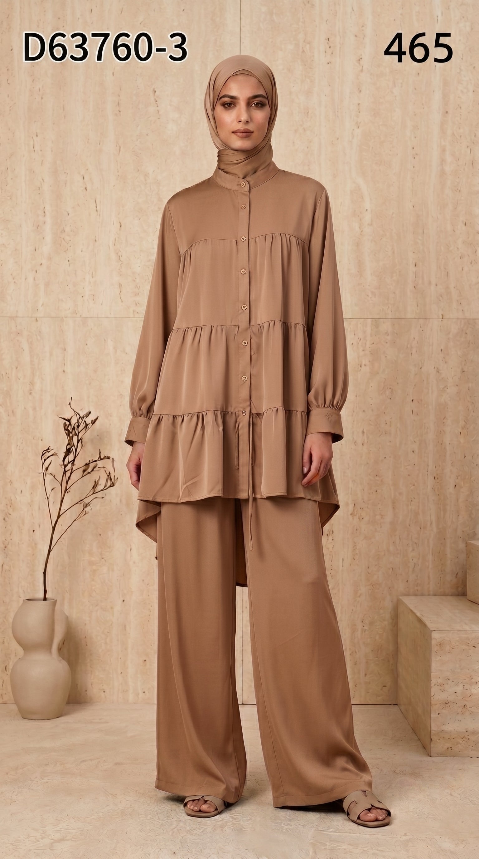 D63760 - PLAIN CHIFFON CORD SET