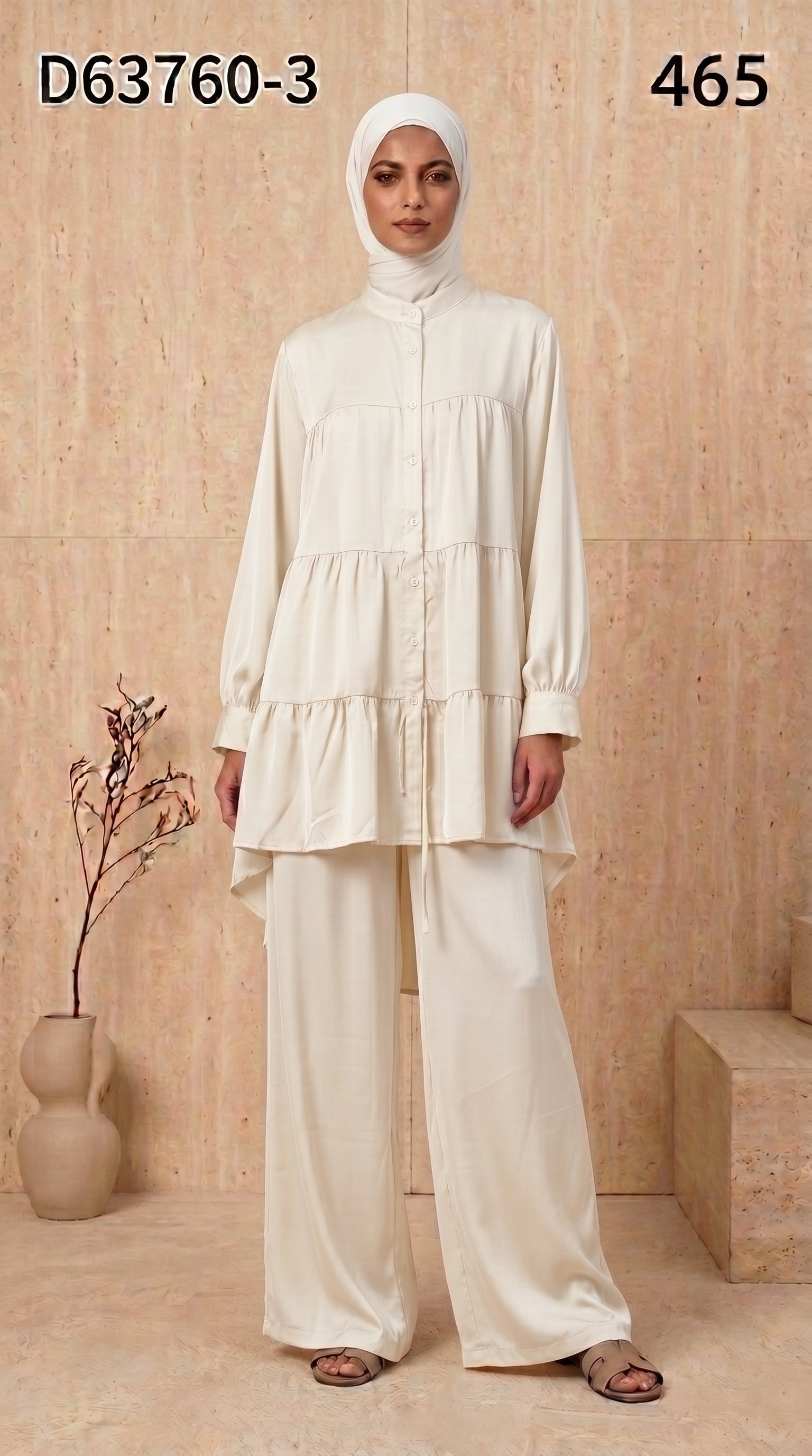 D63760 - PLAIN CHIFFON CORD SET