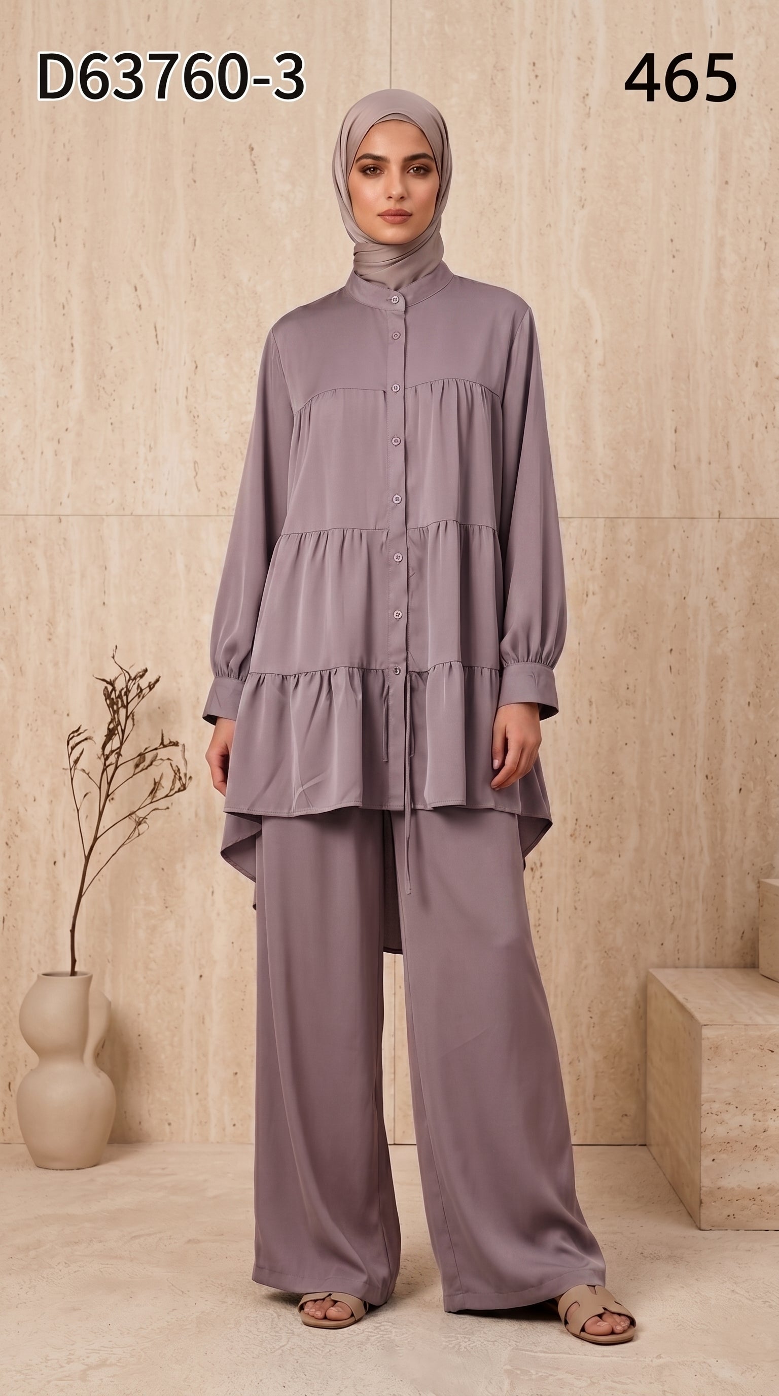 D63760 - PLAIN CHIFFON CORD SET