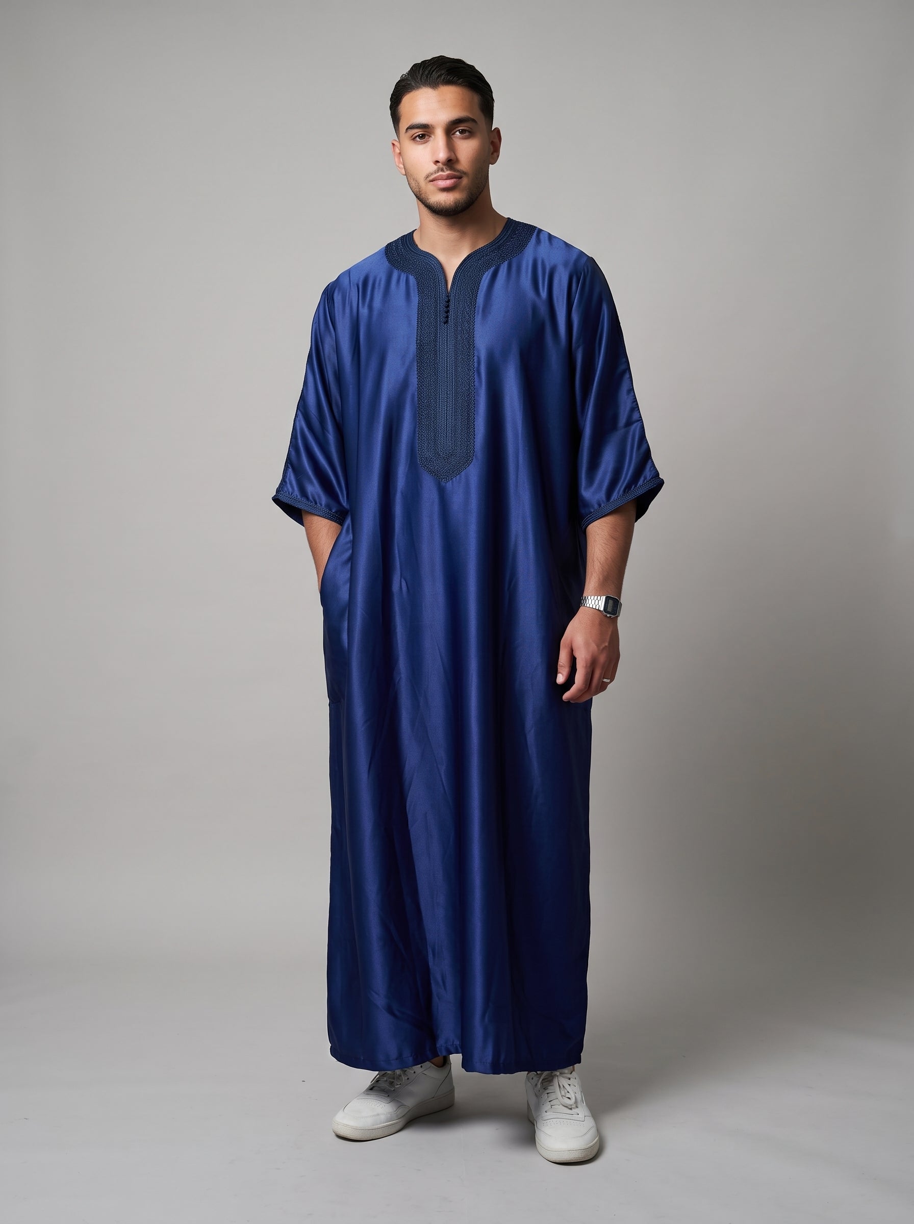 Mens Moroccan ¾ Sleeve Satin
