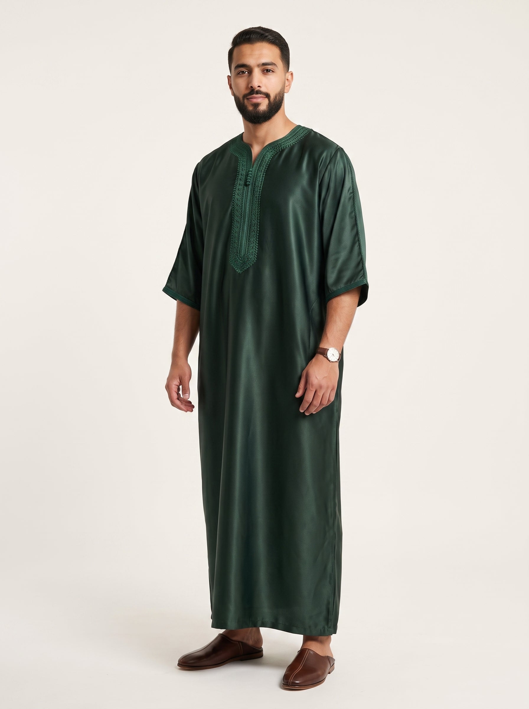 Mens Moroccan ¾ Sleeve Satin