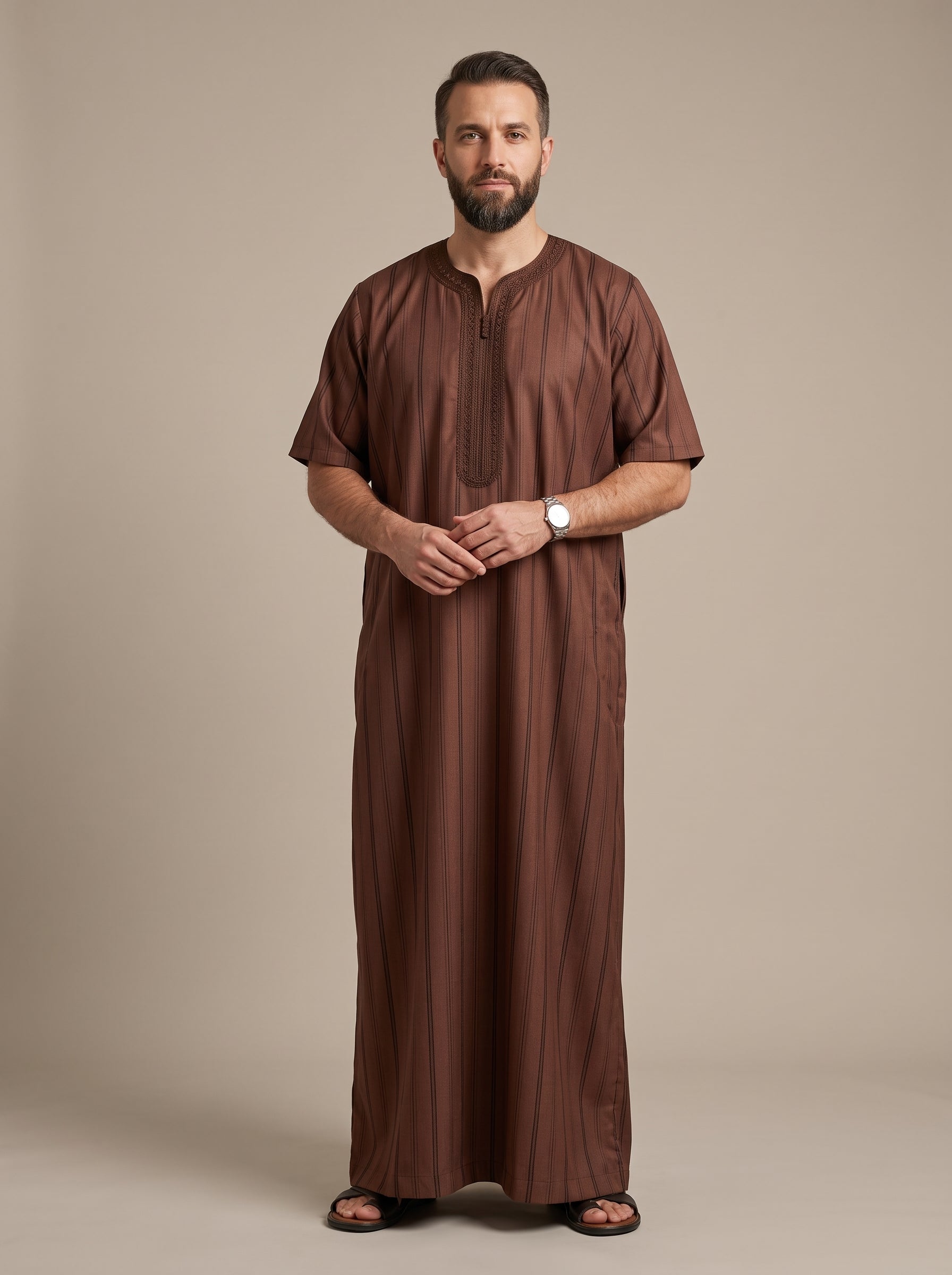 Mens Moroccan Cotton Half Sleeve
