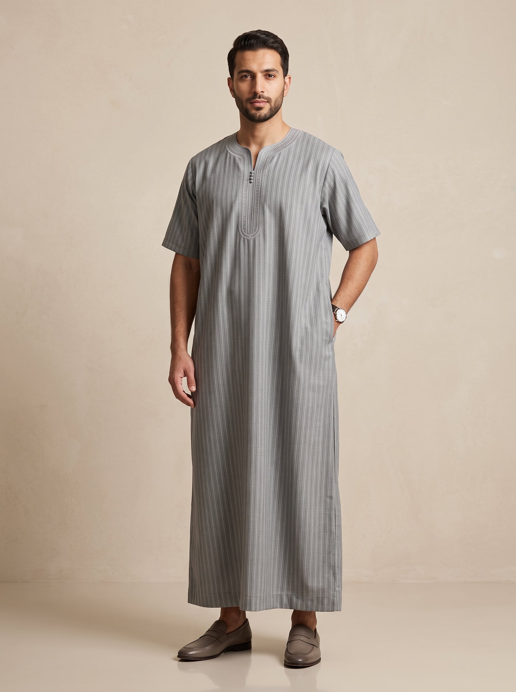 Mens Moroccan Cotton Half Sleeve