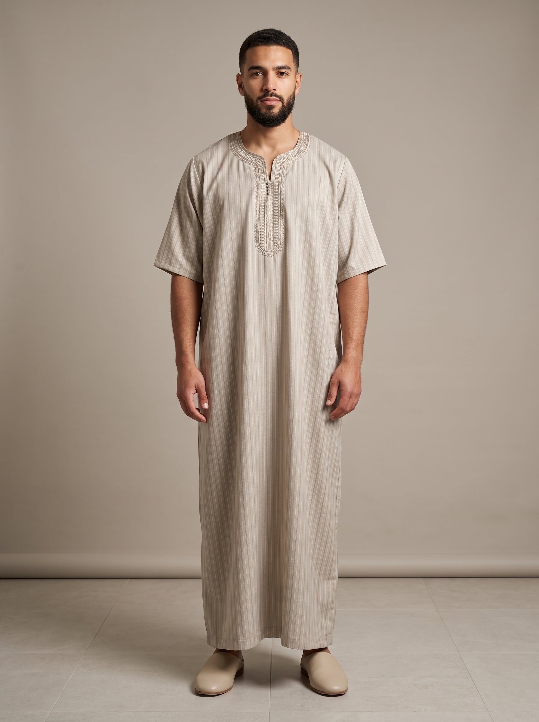 Mens Moroccan Cotton Half Sleeve