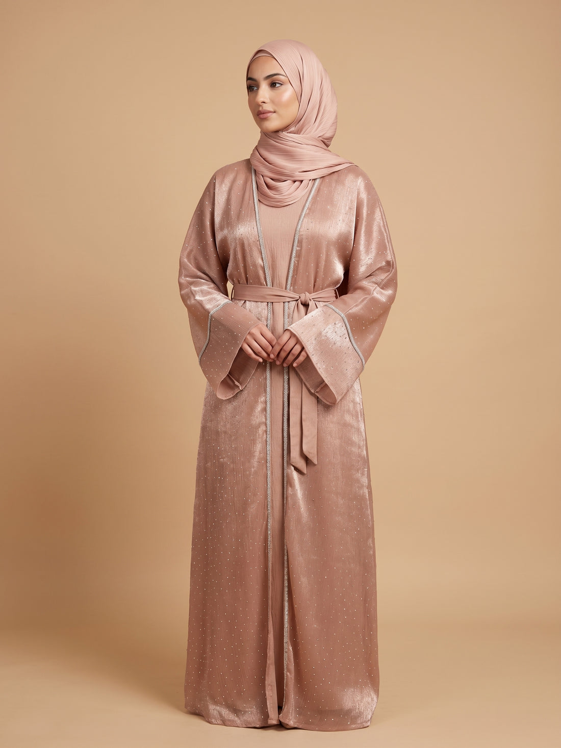 Straight Sleeve Organza Abaya
