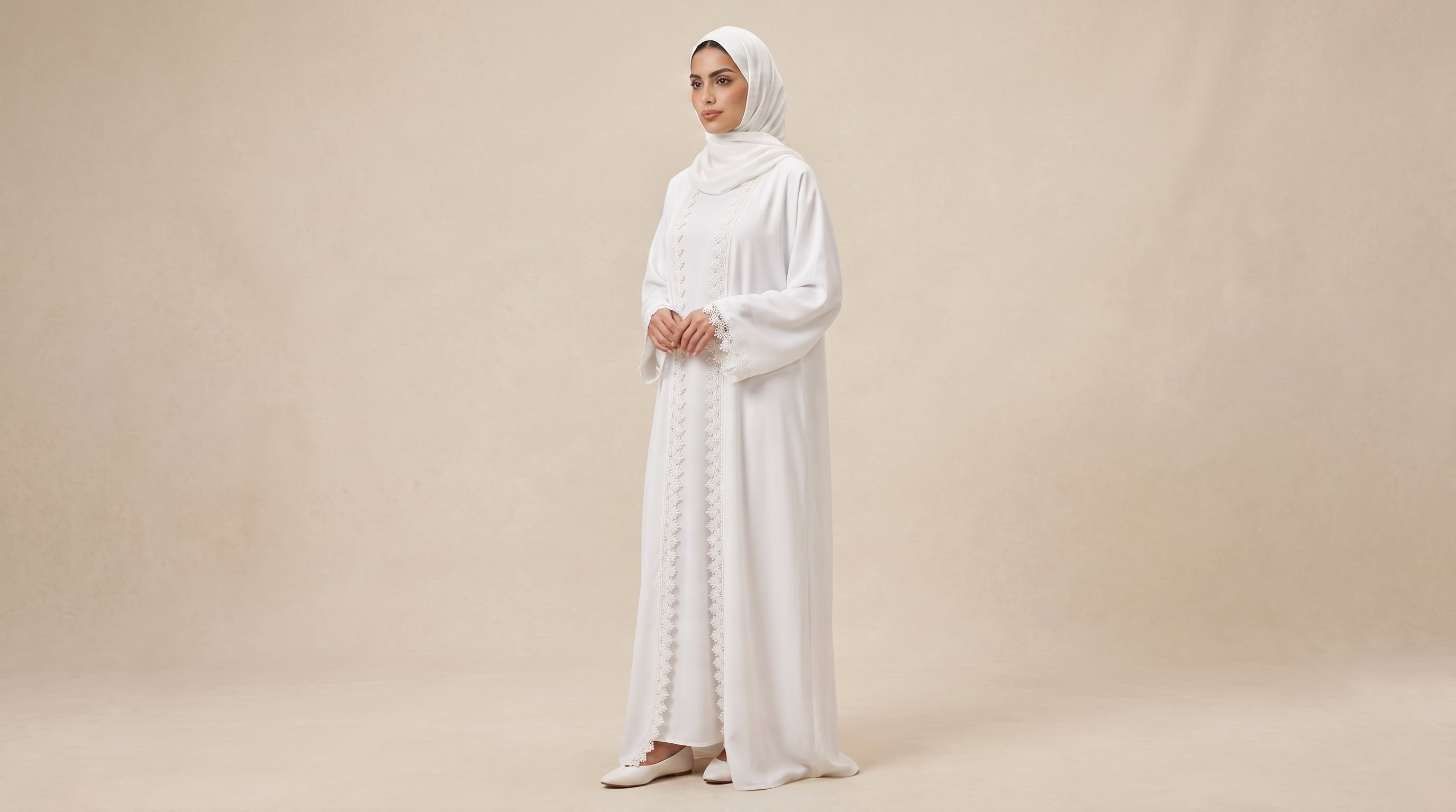 Open Abaya Satin
