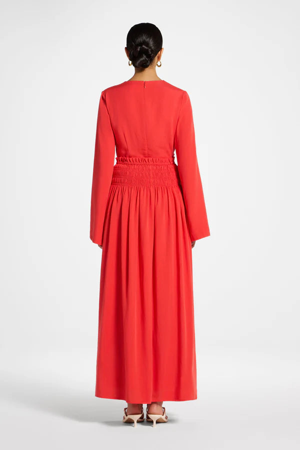 Tencel Smocked Skirt - Strawberry